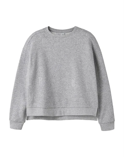 Name It - NKFNillina Bru Sweatshirt - Grey Melange 